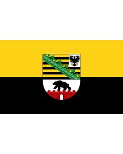 Flag: Saxony-Anhalt  state |  landscape flag | 1.35m² | 14.5sqft | 90x150cm | 3x5ft 