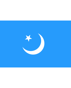 Flag: Second East Turkestan Republic  1944-1949 |  landscape flag | 1.35m² | 14.5sqft | 90x150cm | 3x5ft 
