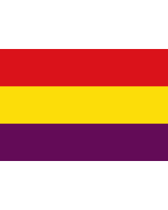 Flag: Second Spanish Republic  military | Militar de la Segunda República Española |  landscape flag | 1.35m² | 14.5sqft | 90x150cm | 3x5ft 