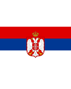 Flag: Unofficial Serbian flag seen during the anti-Milosevic protests in 2000 |  landscape flag | 1.35m² | 14.5sqft | 80x160cm | 30x60inch 