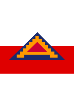 Flag: Organization flag of Seventh U.S. Army |  landscape flag | 1.35m² | 14.5sqft | 100x130cm | 40x50inch 