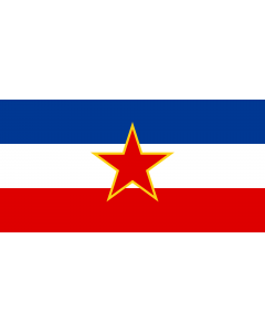 Flag: Socialist Federal Republic of Yugoslavia  1946-1992 |  landscape flag | 1.35m² | 14.5sqft | 80x160cm | 30x60inch 