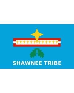 Flag: Shawnee Tribe of Oklahoma |  landscape flag | 1.35m² | 14.5sqft | 90x150cm | 3x5ft 