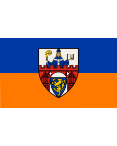 Flag: Siegen | Beschreibung der Flagge  Von Blau und Gelb   Orange   im Verhältnis 1  1 längsgestreift  gemeint ist quergestreift |  landscape flag | 1.35m² | 14.5sqft | 90x150cm | 3x5ft 