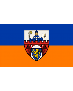 Flag: Siegen | Beschreibung der Flagge  Von Blau und Gelb   Orange   im Verhältnis 1  1 längsgestreift  gemeint ist quergestreift |  landscape flag | 1.35m² | 14.5sqft | 90x150cm | 3x5ft 