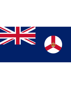 Flag: Singapore  1946–1952 | Crown Colony of Singapore  1946-1952 |  landscape flag | 1.35m² | 14.5sqft | 80x160cm | 30x60inch 