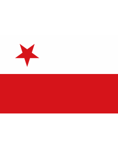 Flag: SK Slavia Prague |  landscape flag | 1.35m² | 14.5sqft | 90x150cm | 3x5ft 