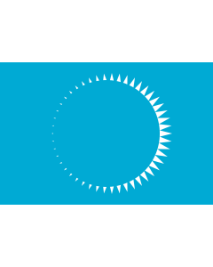 Flag: Solar eclipse flag for the Earth | Earth depicting a solar eclipse |  landscape flag | 1.35m² | 14.5sqft | 90x150cm | 3x5ft 