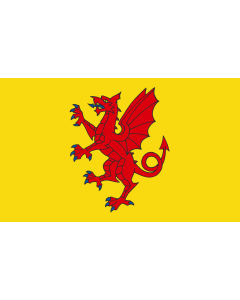 Flag: New flag of Somerset, according to source |  landscape flag | 1.35m² | 14.5sqft | 90x150cm | 3x5ft 