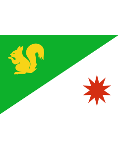 Flag: Somio | Parroquia de Somió, Gijón  Asturias |  landscape flag | 1.35m² | 14.5sqft | 90x150cm | 3x5ft 