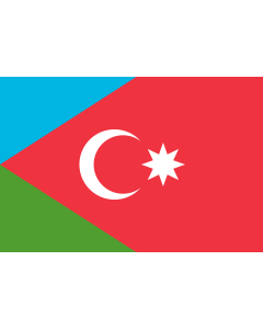 Drapeau: L Azerbaïdjan du Sud |  drapeau paysage | 0.7m² | 70x100cm 
