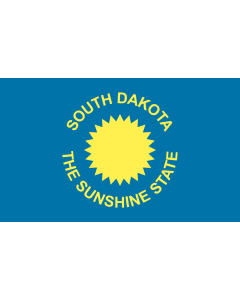 Flag: South Dakota  1909–1963 | South Dakota in 1909 — 1963 |  landscape flag | 1.35m² | 14.5sqft | 90x150cm | 3x5ft 