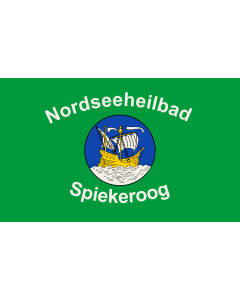 Flag: Spiekeroog Flag of the municipalty of Spiekeroog  The flag is green |  landscape flag | 1.35m² | 14.5sqft | 90x150cm | 3x5ft 