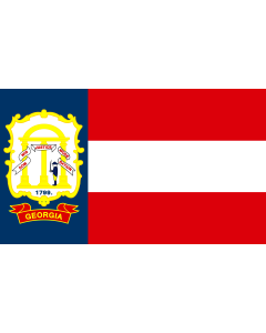 Flag: State of Georgia  1906-1920 |  landscape flag | 1.35m² | 14.5sqft | 90x150cm | 3x5ft 