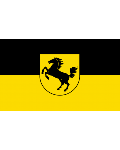 Flag: City of Stuttgart |  landscape flag | 1.35m² | 14.5sqft | 90x150cm | 3x5ft 