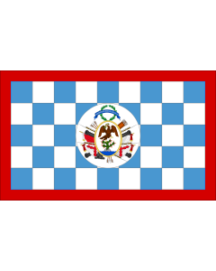 Flag: Adopted by the Mexican Supreme Goverment by decree given in Puruaran in July 3rd |  landscape flag | 1.35m² | 14.5sqft | 90x150cm | 3x5ft 