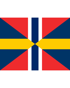Flag: Sweden-Norway Union |  landscape flag | 1.35m² | 14.5sqft | 100x130cm | 40x50inch 