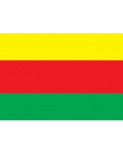 Flag: Movement for a Democratic Society  TEV-DEM  in Rojava |  landscape flag | 1.35m² | 14.5sqft | 90x150cm | 3x5ft 
