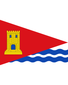 Flag: Tórtola de Henares | Municipio de Tórtola de Henares  Castilla-La Mancha |  landscape flag | 1.35m² | 14.5sqft | 90x150cm | 3x5ft 