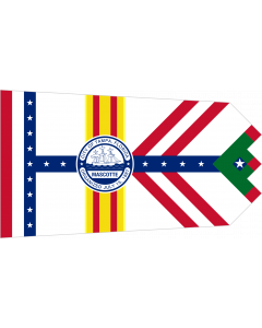 Flag: City of Tampa, Florida |  landscape flag | 1.35m² | 14.5sqft | 90x150cm | 3x5ft 