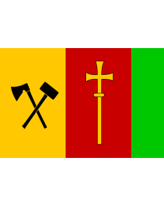 Flag: Tatenice CZ | Coat of arms |  landscape flag | 1.35m² | 14.5sqft | 90x150cm | 3x5ft 