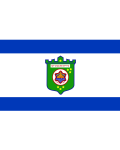 Flag: Municipality of Tel Aviv Yafo  the joint municipality of Tel Aviv and Jaffa |  landscape flag | 1.35m² | 14.5sqft | 100x140cm | 40x55inch 
