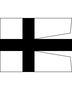 Flag: The Banner of the Order of Teutonic Knights |  landscape flag | 1.35m² | 14.5sqft | 100x130cm | 40x50inch 