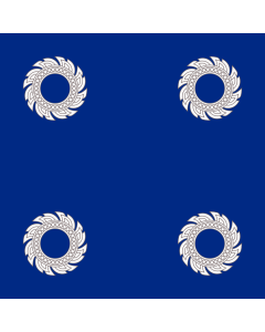 Flag: Rank Flag of an Admiral of the Royal Thai Navy |  1.35m² | 14.5sqft | 120x120cm | 45x45inch 