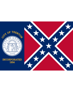 Flag: Current flag for the city of Trenton, Georgia |  landscape flag | 1.35m² | 14.5sqft | 90x150cm | 3x5ft 