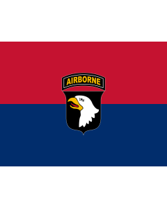 Flag: 101st Airborne Division |  landscape flag | 1.35m² | 14.5sqft | 100x130cm | 40x50inch 
