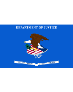 Flag: U.S. Department of Justice |  landscape flag | 1.35m² | 14.5sqft | 90x150cm | 3x5ft 