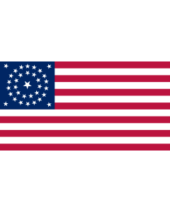 Flag: U.S. flag  34 stars . 1861 |  landscape flag | 1.35m² | 14.5sqft | 85x160cm | 33x60inch 