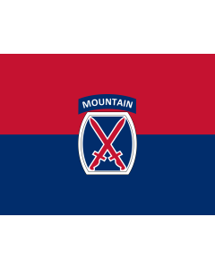Flag: United States Army 10th Mountain Division |  landscape flag | 1.35m² | 14.5sqft | 100x130cm | 40x50inch 