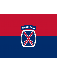 Flag: United States Army 10th Mountain Division |  landscape flag | 1.35m² | 14.5sqft | 100x130cm | 40x50inch 