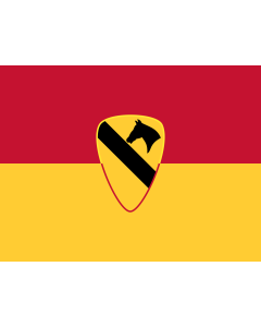 Flag: United States Army 1st Cavalry Division |  landscape flag | 1.35m² | 14.5sqft | 100x130cm | 40x50inch 
