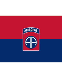 Flag: United States Army 82nd Airborne Division |  landscape flag | 1.35m² | 14.5sqft | 100x130cm | 40x50inch 