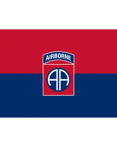 Flag: United States Army 82nd Airborne Division |  landscape flag | 1.35m² | 14.5sqft | 100x130cm | 40x50inch 