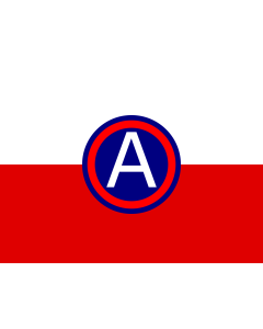 Flag: Organization flag of Third U.S. Army |  landscape flag | 1.35m² | 14.5sqft | 100x130cm | 40x50inch 