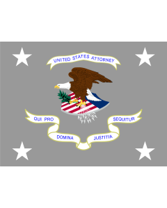 Flag: United States Attorney |  landscape flag | 1.35m² | 14.5sqft | 100x130cm | 40x50inch 