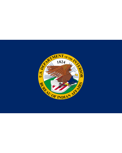 Flag: The United States  Bureau of Indian Affairs  BIA |  landscape flag | 1.35m² | 14.5sqft | 90x150cm | 3x5ft 