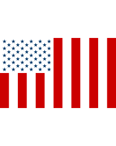 Flag: United States civil | The claimed  United States Civil Flag   according to one conspiracy theory |  landscape flag | 1.35m² | 14.5sqft | 90x150cm | 3x5ft 