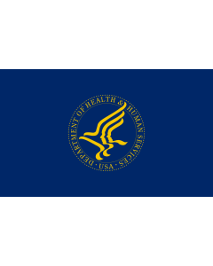 Flag: United States Department of Health and Human Services |  landscape flag | 1.35m² | 14.5sqft | 90x150cm | 3x5ft 