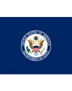 Bandiera: United States Department of State |  bandiera paesaggio | 0.06m² | 22x28cm 