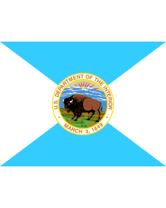 Flag: United States Department of the Interior |  landscape flag | 1.35m² | 14.5sqft | 100x130cm | 40x50inch 