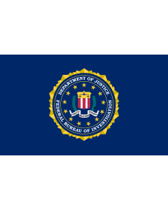 Flag: U.S. Federal Bureau of Investigation |  landscape flag | 1.35m² | 14.5sqft | 90x150cm | 3x5ft 