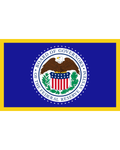 Flag: United States Federal Reserve Bank |  landscape flag | 1.35m² | 14.5sqft | 90x150cm | 3x5ft 