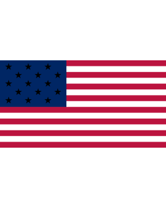 Flag: United States  1795-1818 | US Flag with fifteen stars and fifteen stripes |  landscape flag | 1.35m² | 14.5sqft | 85x160cm | 33x60inch 
