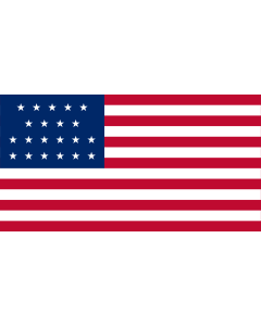 Flag: US flag 21 stars |  landscape flag | 1.35m² | 14.5sqft | 85x160cm | 33x60inch 