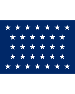 Flag: US Naval Jack 32 stars |  landscape flag | 1.35m² | 14.5sqft | 90x150cm | 3x5ft 