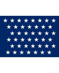 Flag: US Naval Jack 43 stars |  landscape flag | 1.35m² | 14.5sqft | 90x150cm | 3x5ft 